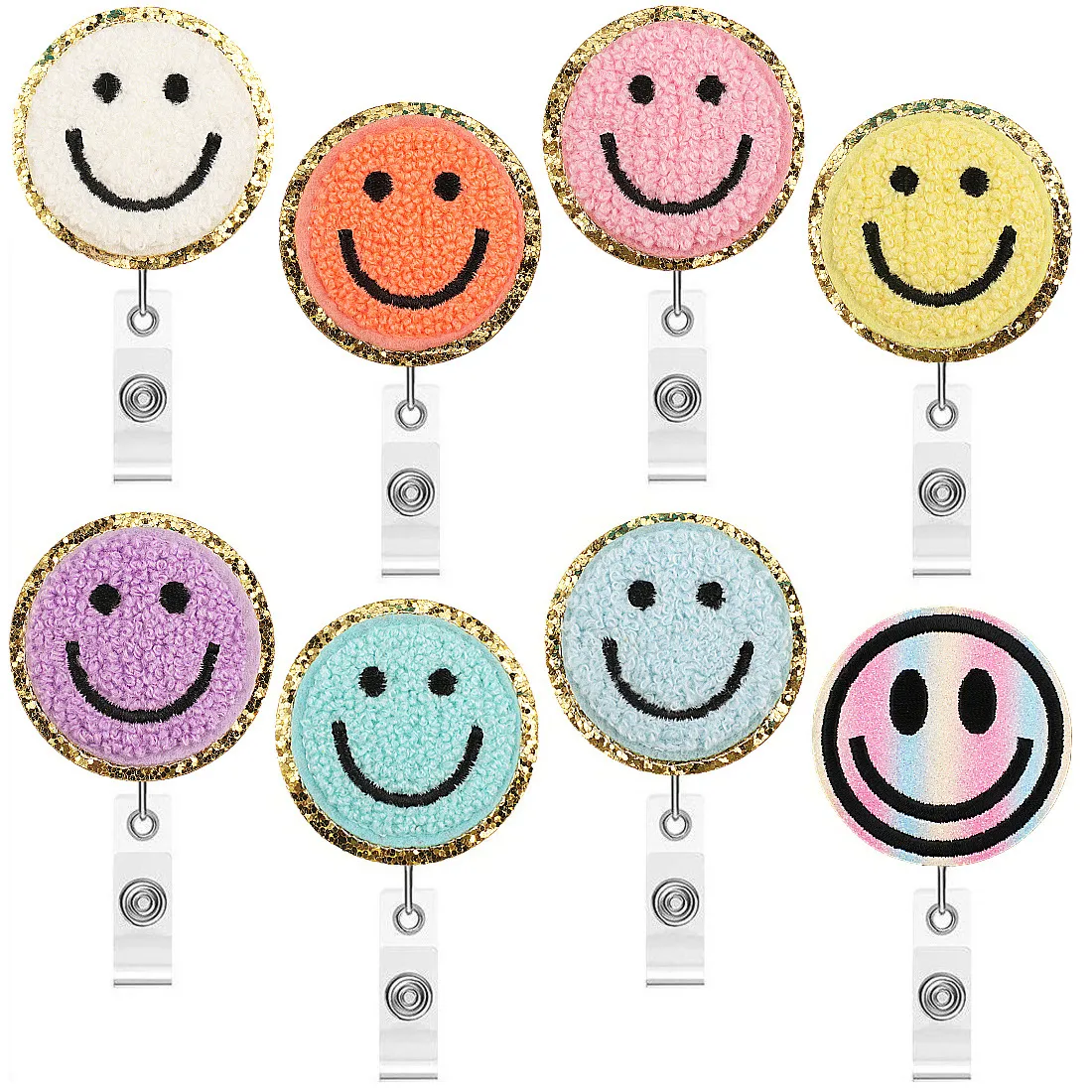 Notions Badge Holders Nurse Reel Smile Face Retractable Nurse