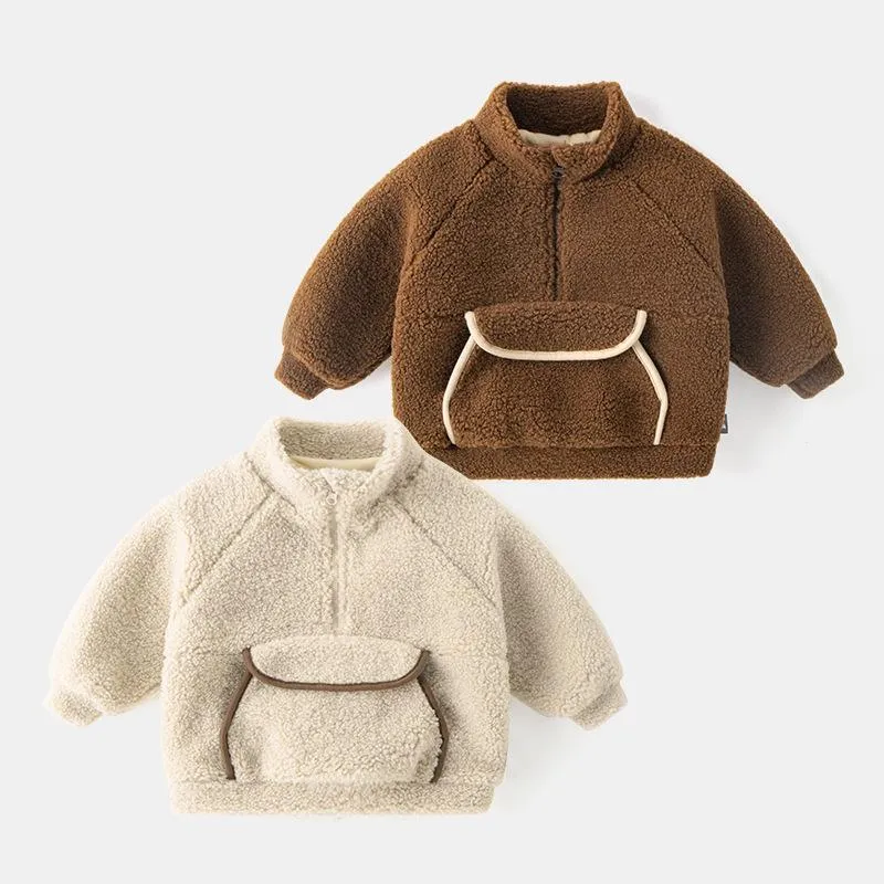 Jacken Baby Lamm Samt Jacke Geboren Winter Kleidung Für Jungen Und Kinder Dicke Warme Mädchen Ausländischen Stil Oberbekleidung