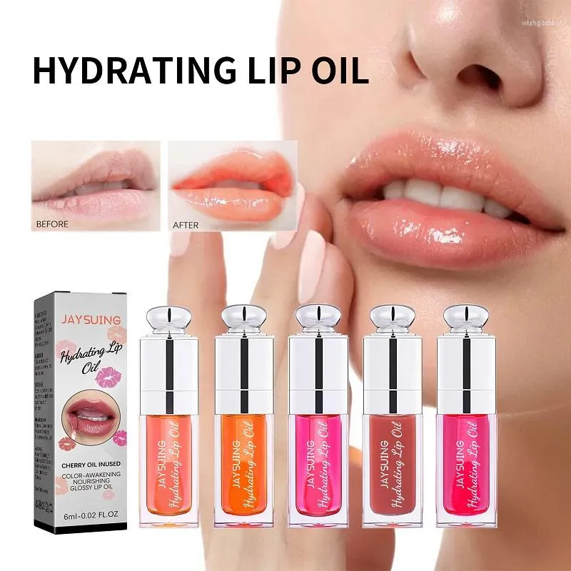 Glans Lipgloss Crystal Jelly Hydraterende olie Hydraterende opvullende Niet-plakkerige Sexy Mollige Glow Getinte behandeling