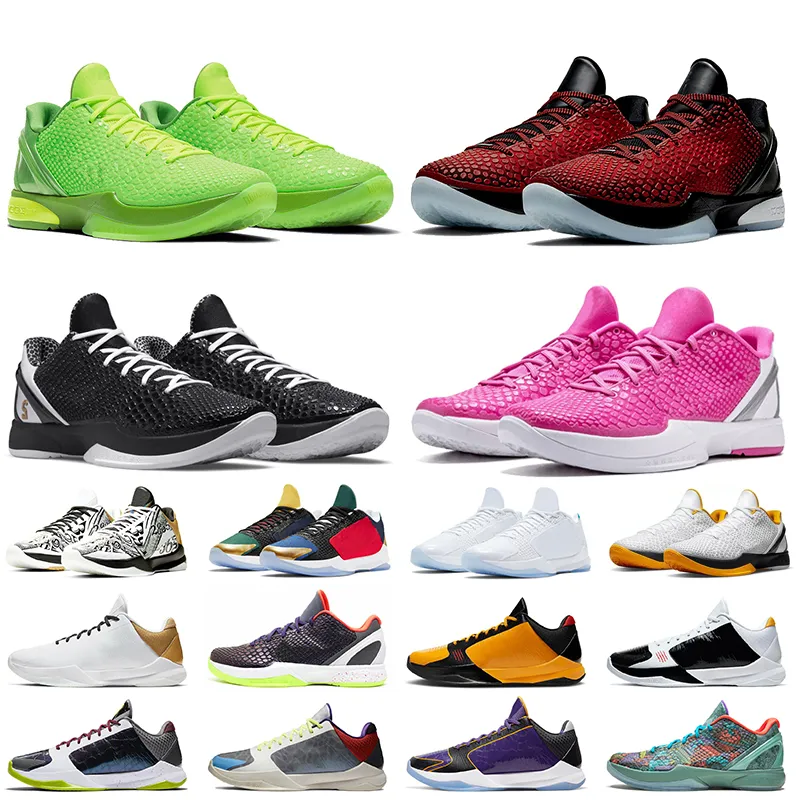 kobe 6 Mamba Basketball Shoes Kobes Grinch Mambas Red All-Star Mambacita 5 Protro Mens Trainers Think Pink Prelude White Del Sol Black Big Stage Parade Sneakers