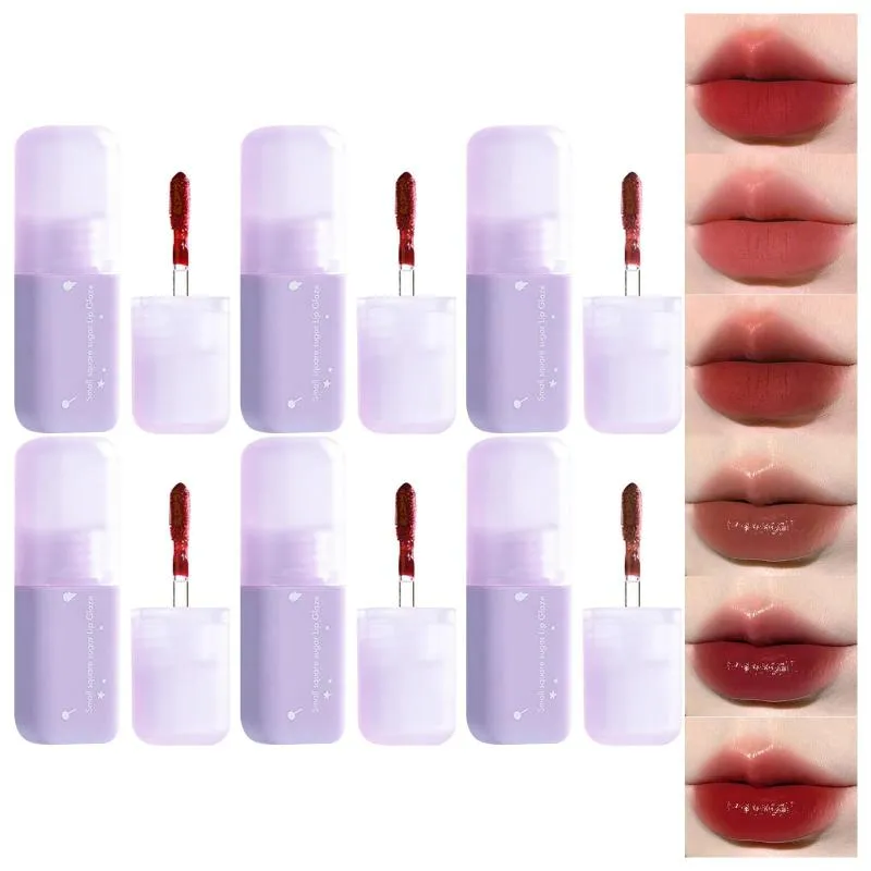 Lipgloss, fruchtiges Paket, langanhaltender Glasurfilm, nass, nicht verblassend, hochpigmentierter Lippenstift, glänzendes Wasser