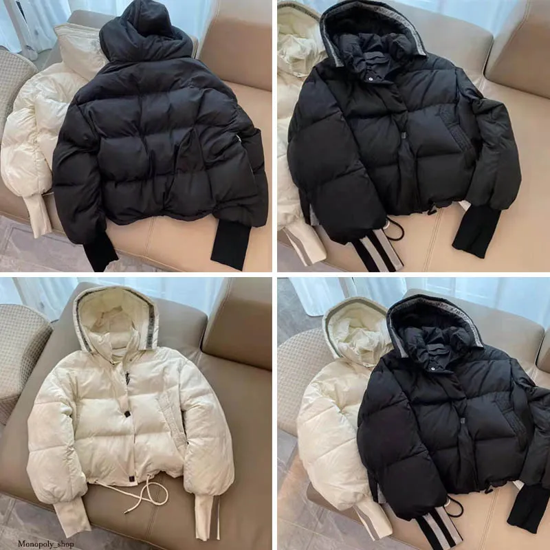 Vrouwen zwarte puffer jas outfits vrouwen down jassen witte eend down outparticiping parkas gedeeltelijk afneembare mouwen vest verdikking kwaliteit streetwear