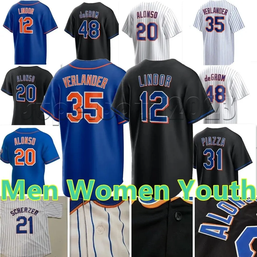 2023 Custom Pete Alonso Starling Marte Francisco Lindor Jacob deGrom Justin Verlander Carlos Correa Luis Guillorme Max Scherzer Brandon Nimmo Jerseys