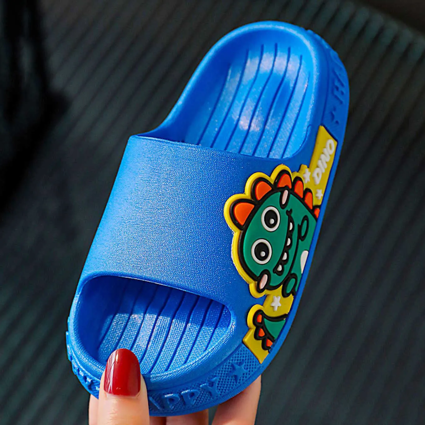 Slipper 2 To 12 Years Children Slippers Boys Cartoon Dinosaur Summer House Shoes Pantuflas Infantil Girls Bathroom Non-slip Kids Slides