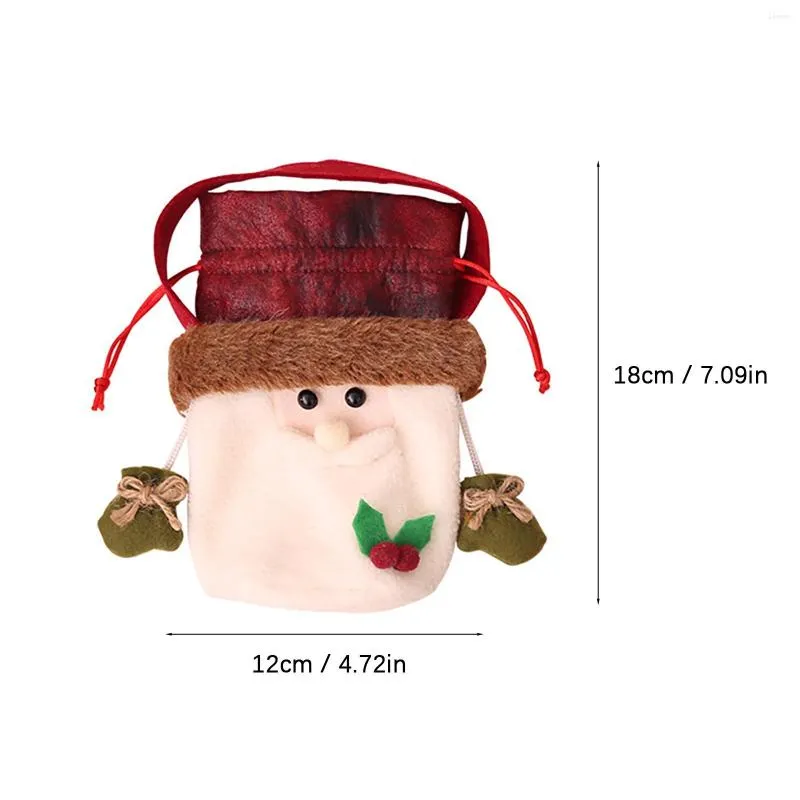 Christmas Decorations Home Fashion Candy Bags Festive Drawstring Gifts Santa Bulk Children's Filler Container Decoration