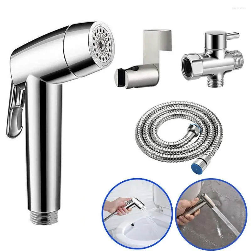 Ensemble d'accessoires de bain organisateur de salle de bain multi-fonction poche couche Bidet pulvérisateur tissu douche Shattaf produits de toilette