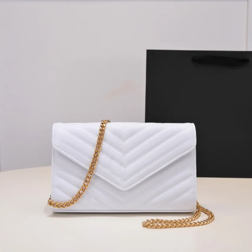 Fashion Handbags Shoulder Luxurys Designer Bags Metal Chain Gold Silver ...