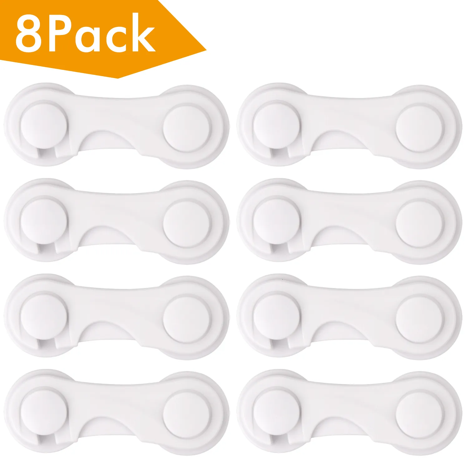 Baby Locks Latches# Qshare 8pcslot Children Safety Cupboard Cabinet Door Drawer Security Protector Care 230203