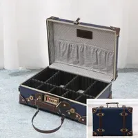 Duffel Bags Retro Travel Makeup Beauty Embroidery Case Black Hand Suitcase Luggage Large Capacity Storage Box Luxury PU Cipher Petite Valise 230203