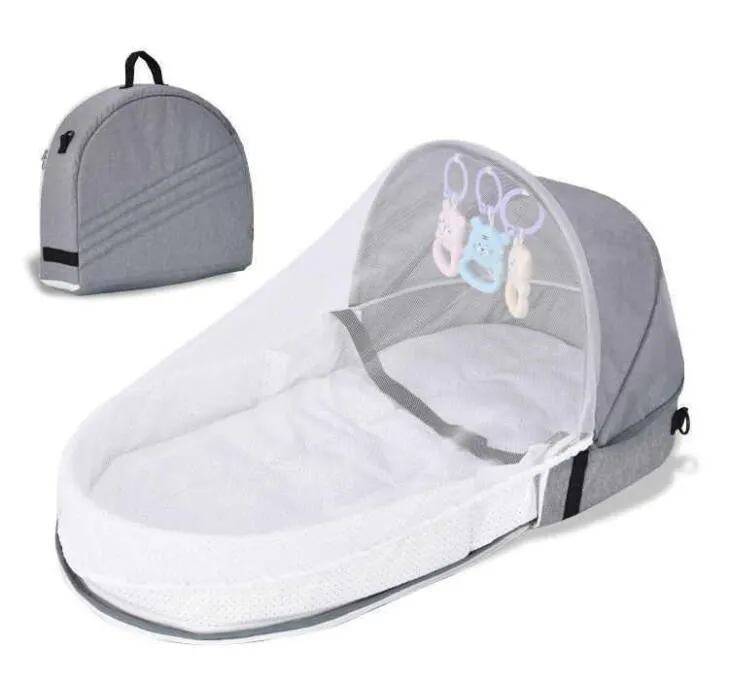 2023 Dormir Bébé Lit Berceaux Nouveau-nés Nid Voyage Lits Pliable Babynest Moustiquaire Bassinet Infant Panier De Couchage Pour 0-24 mois