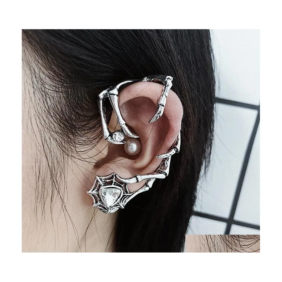 Ear Cuff Fashion Jewelry Punk Black Devil Talons Earrings Unique Styling Design Earhook Sinlge Piece Earring Drop Delivery Dhadj