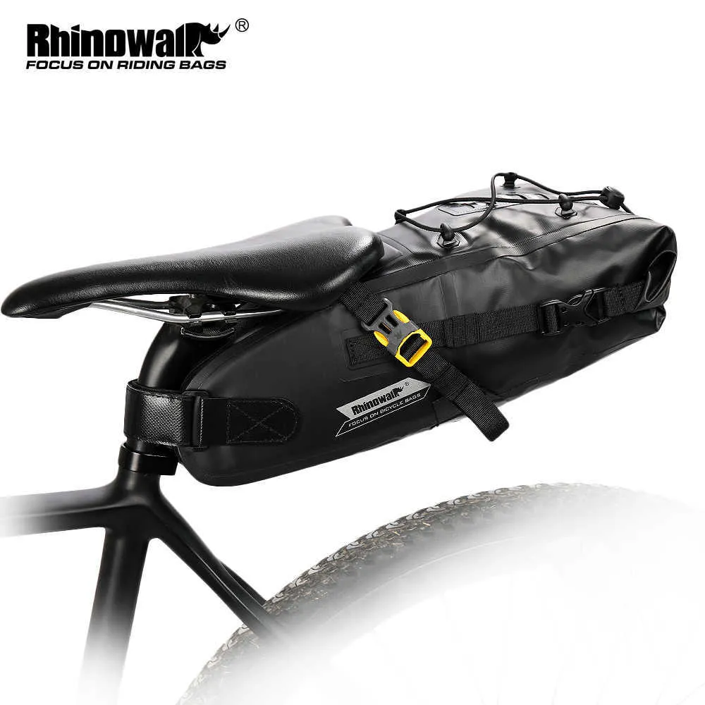 Panniers s Rhinowalk 5L Bike Waterproof Bicycle Saddle Reflective Large Capacity Foldable Tail Rear Bag Cycling MTB Trunk Pannier 0201