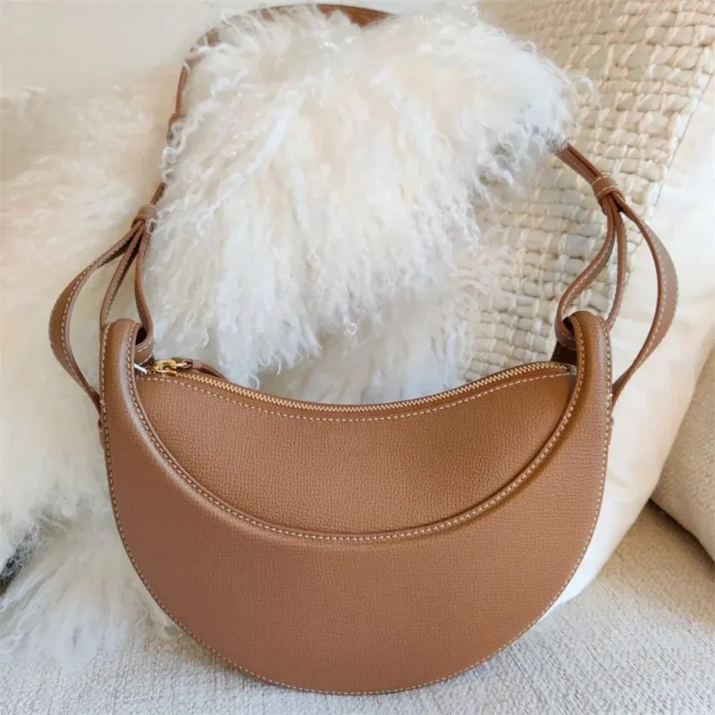 2023 Luxurys fashion shoulder bag women designer bag half moon tote crossbody bag fashion paris handbags baguette zip hobo purse smooth calf leather