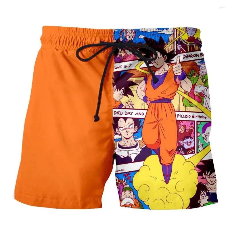 Мужские шорты Goku Anime 3D Printed Summer Islands Vacation Beach Men's Bacgy Casual Sports Worns для бега