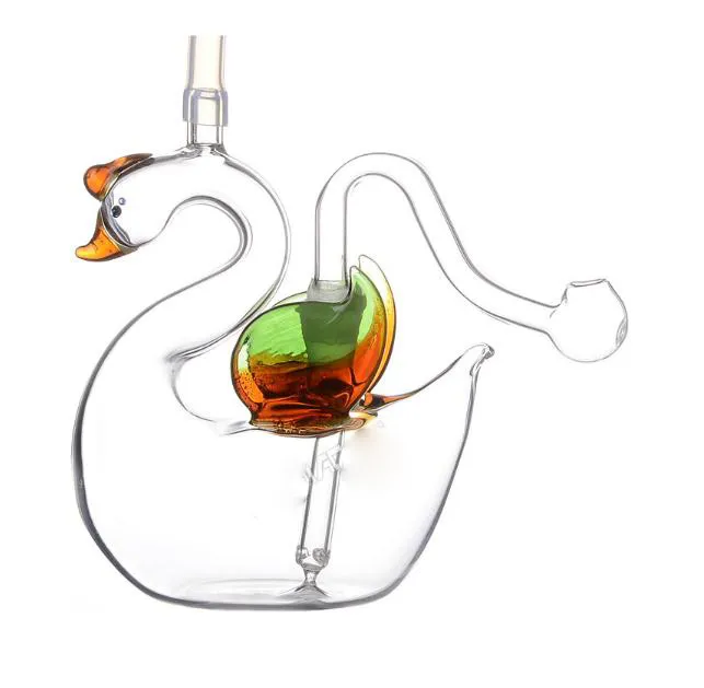 Cygnetöl -Brennerrohr Bubbler Doppelfiltration Mini Shisha Water Pipe Bong