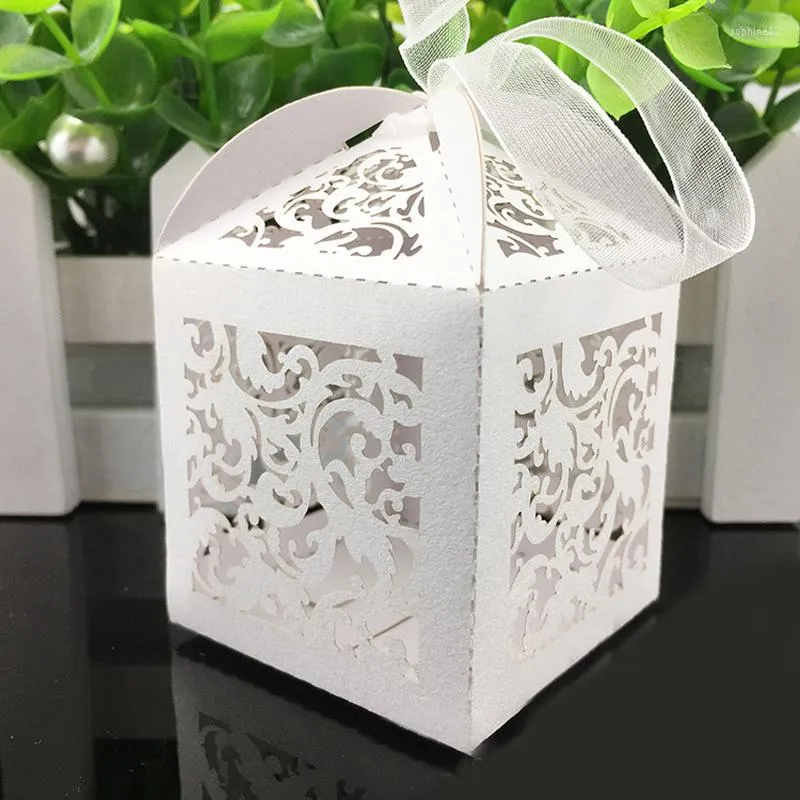 Gift Wrap 50pcs Delicate Laser Cut Candy Box For Festival Party Wedding Banquet Romantic Decoration