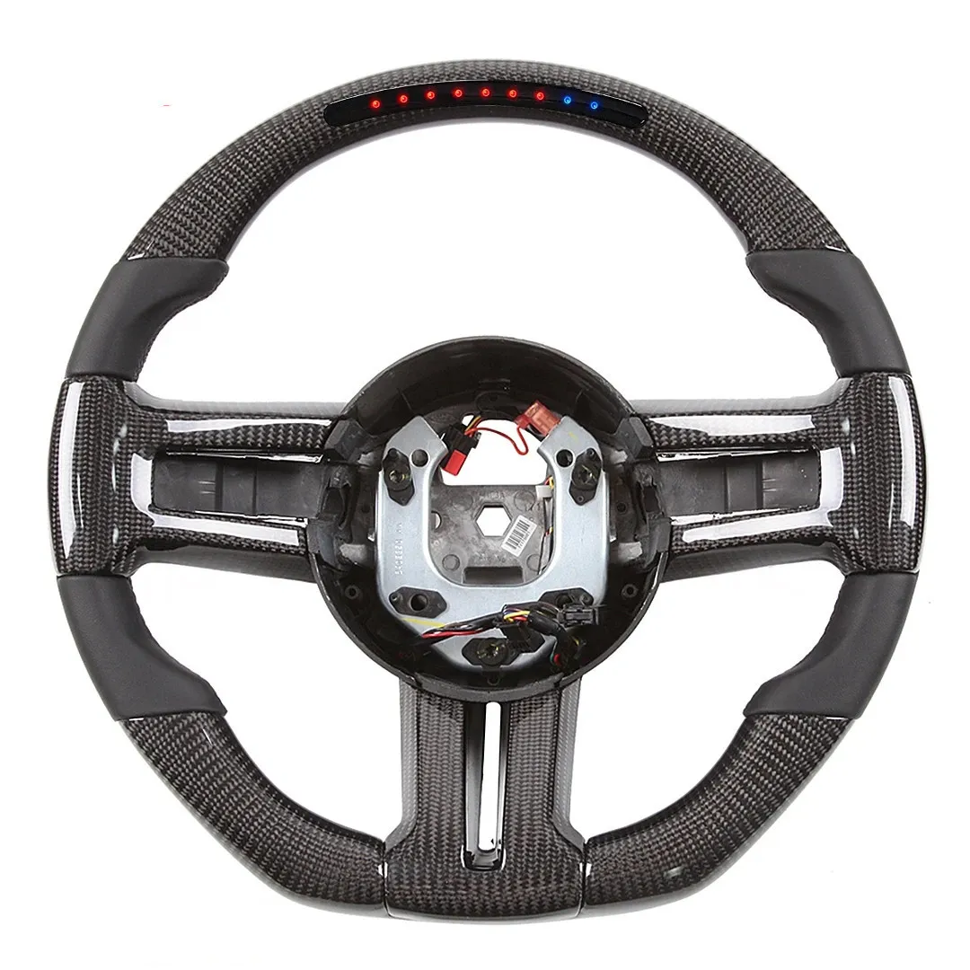 Customized Carbon Fiber LED Steering Wheels for Ford Mustang LED Racing Wheel