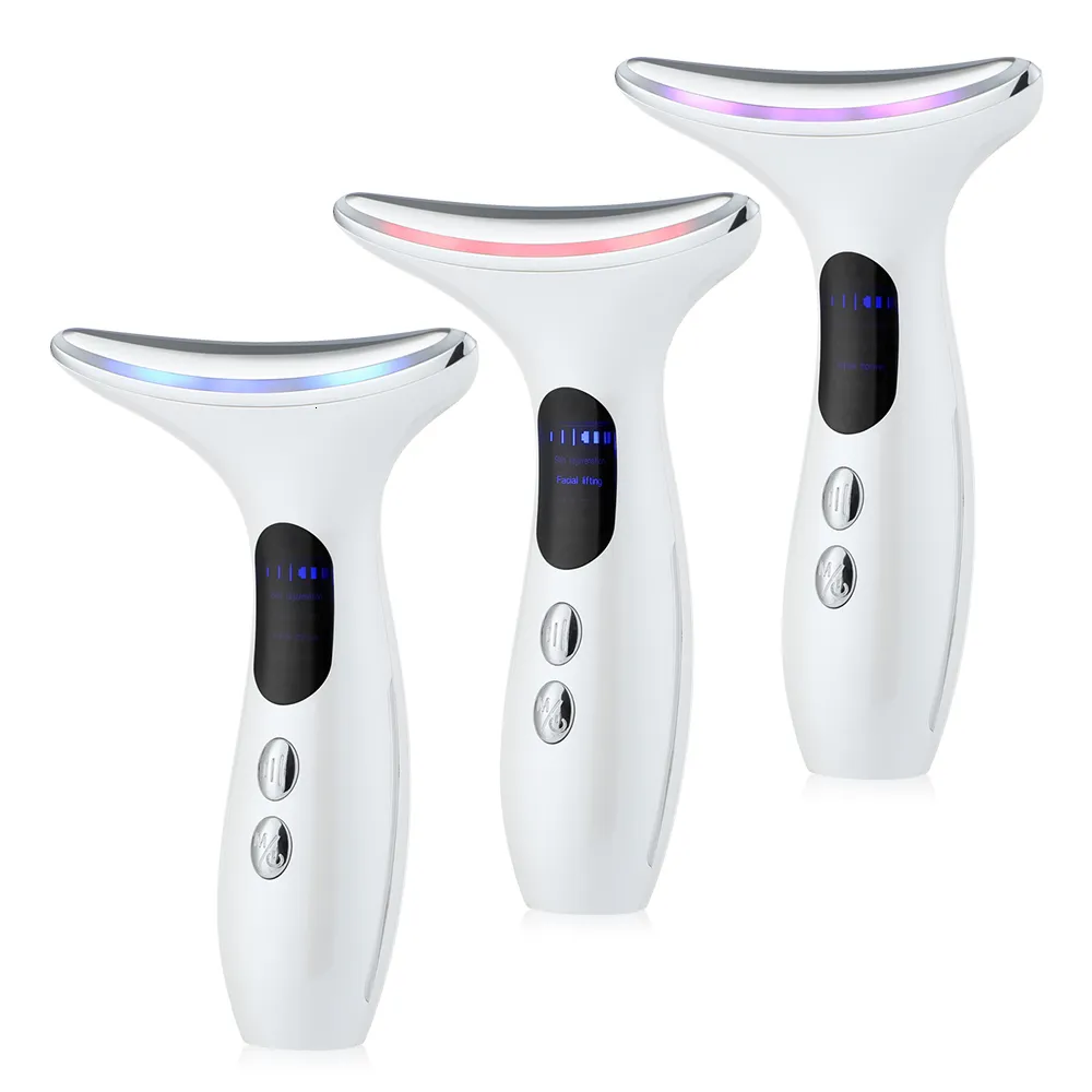 Massageador de rosto EMS Microcorrente Facle Dispositivo de beleza LED PON Firming Rejuvenescimento Anti ruga fino Double Chin Skin Care 230203