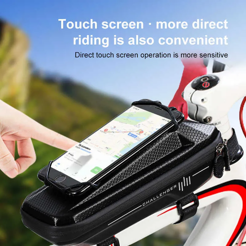 Panniers s Bicycle Handlebar Head Tube Bag Cycling Mobile Case Holder Screen Phone Mount MTB Bike Accessories 0201