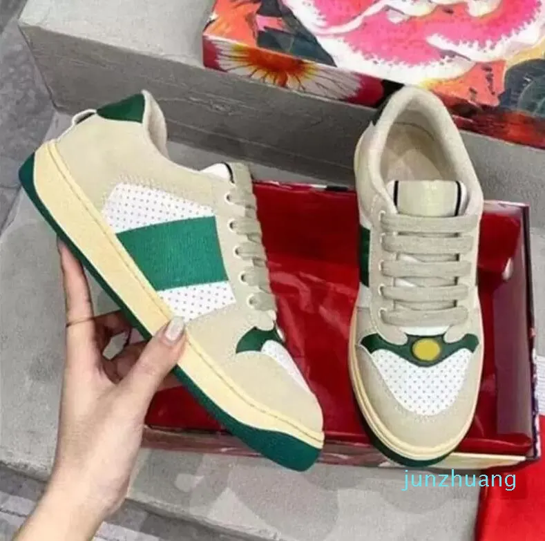 İtalya Kirli Lüks Tasarımcı Ayakkabı Platformu Üçlü S Arı Erkekler 22 Sneakers Dantel Açık Moda Kadın Günlük Ayakkabı 35-44