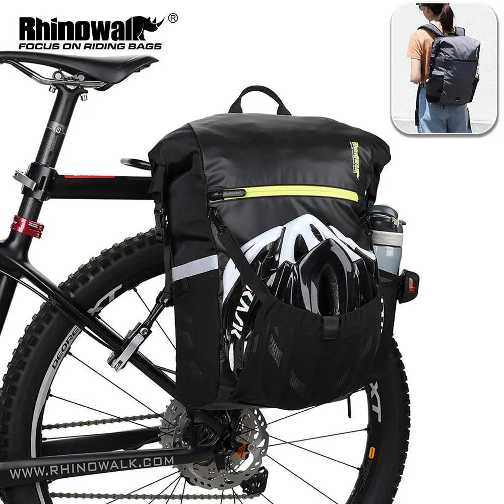 Packtaschen Rhinowalk 24L Cyclimg Multifunktionale Fahrradtasche Wasserdichter Fahrrad-Rücksitz-Rucksack Motorgepäcktasche 0201