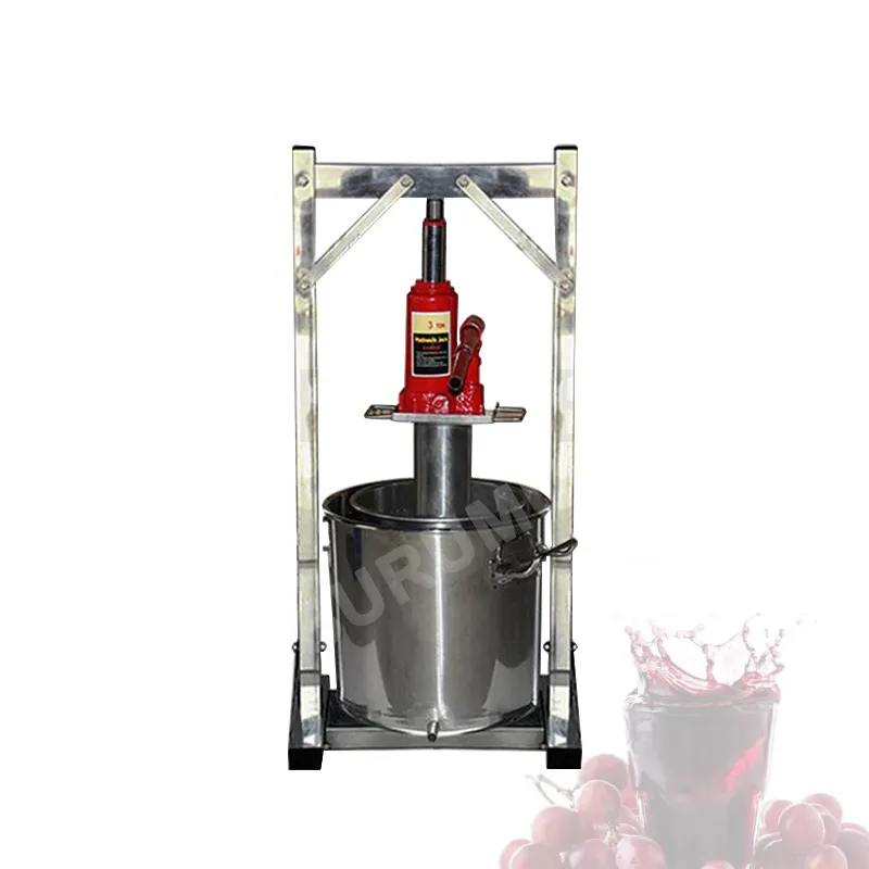 Household Manual Hydraulic Fruit Squeezer Stainless Steel Honey Grape Presser Juicer