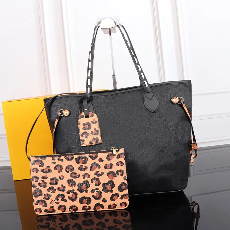 Borsa a tracolla leopardata Designer Borse a tracolla da donna di lusso Borsa da negozio composita Portafoglio con cerniera Portamonete Mini borsa Portachiavi Pelle bovina Vera pelle Grande capacità M45686