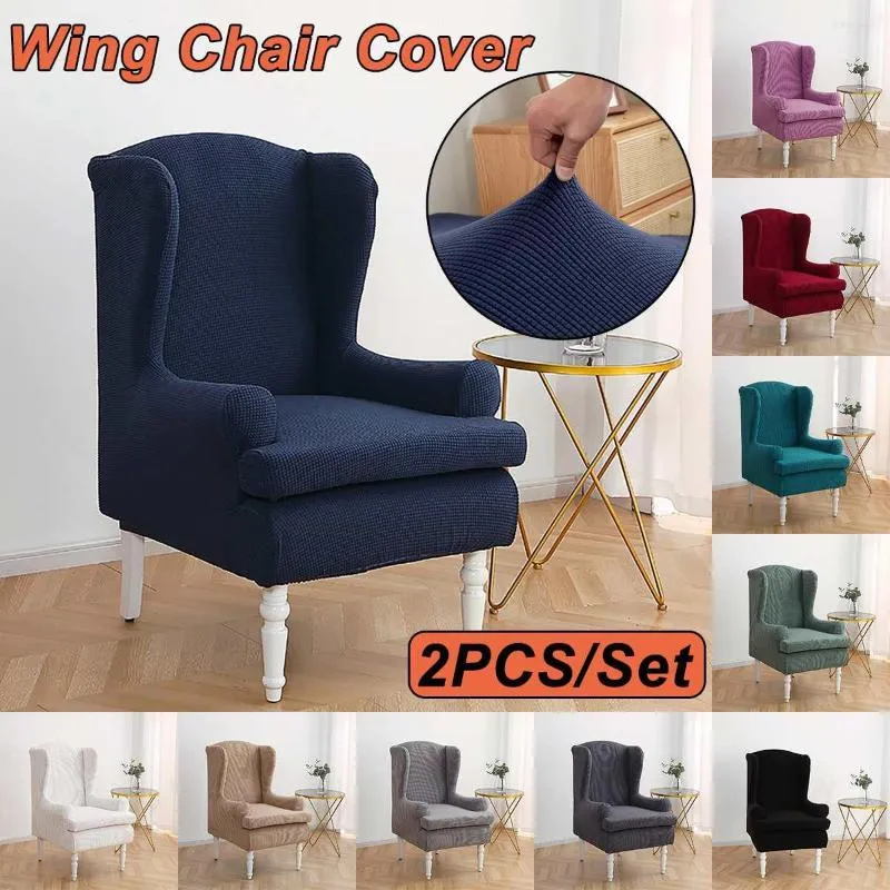 Housses de chaise étanche bras incliné couverture arrière fauteuil élastique Wingback aile canapé Stretch protecteur housse