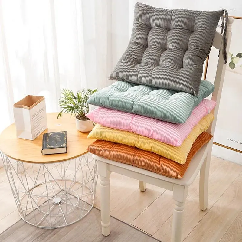 Pillow Korean Style Girl Heart Fashion Solid Color Dining Chair Simple Corduroy Home Decor Seat Pad Thickened Non-slip Mat
