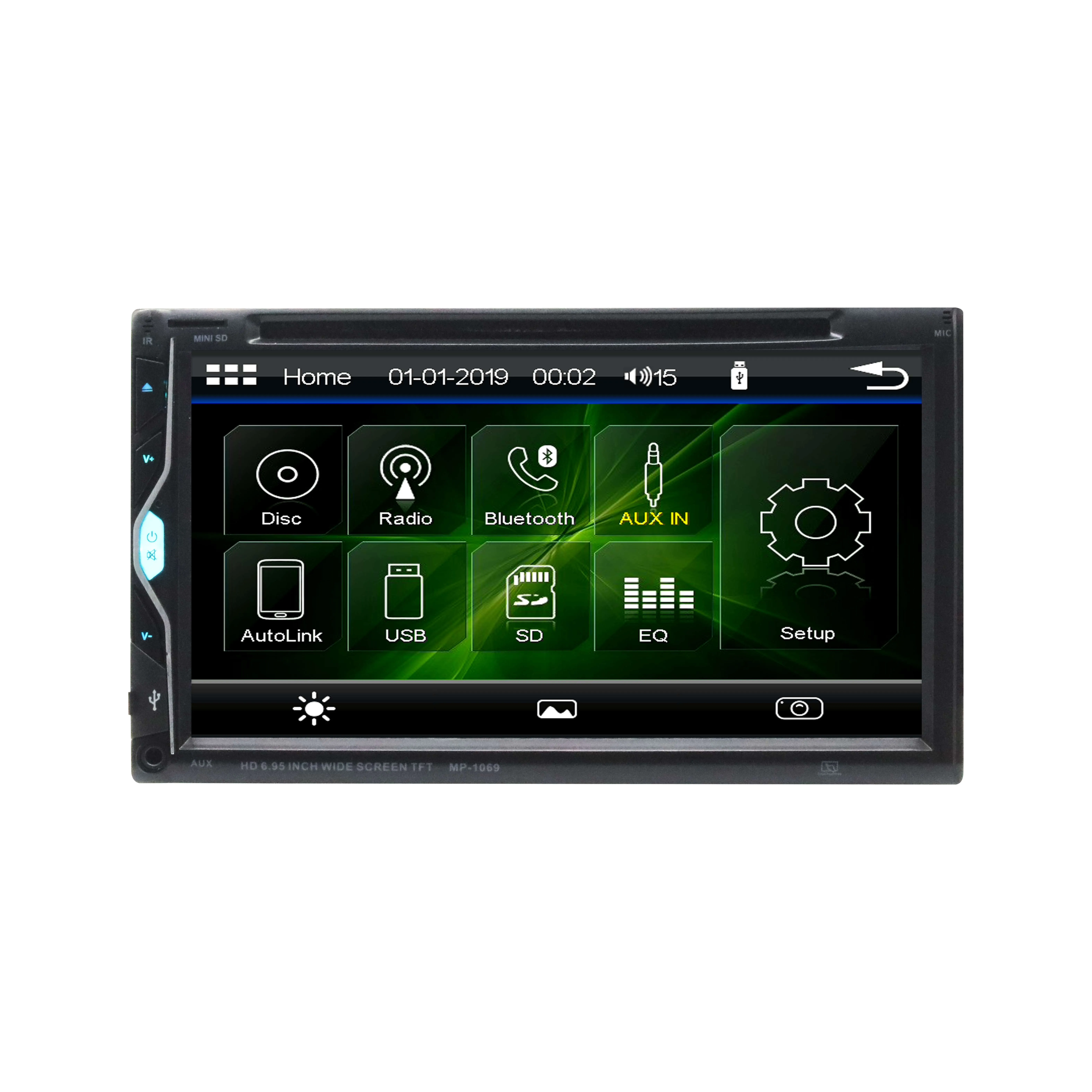 Radio Con Pantalla Táctil Dual DVD Para Coche De Doble DIN Audio Bluetooth/Llamadas  Manos Libres