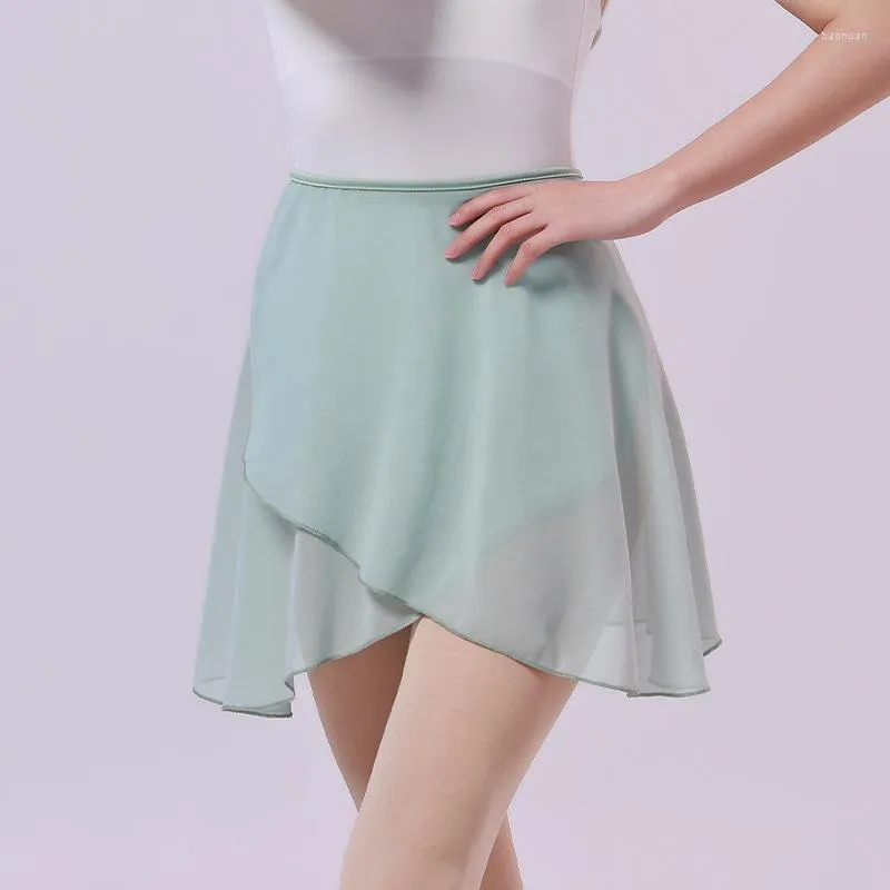 Stage Wear Ballet Skirt Adult Chiffon Dance For Women Long Wrap Tutu Skate Adjustable Buckles Ballerina
