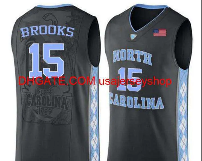 Vintage UNC Tarheels Garrison Brooks # 15 College Basketball Jersey Taille S-4XL 5XL personnalisé n'importe quel maillot de numéro de nom