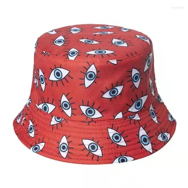 BERETS SOMMER FISHERMAN Women's Bucket Hat Män reversibla hattar för kvinnor Cap tryckt Bob Panama Kvinna Hip Hop Sun Men's Hatberets P