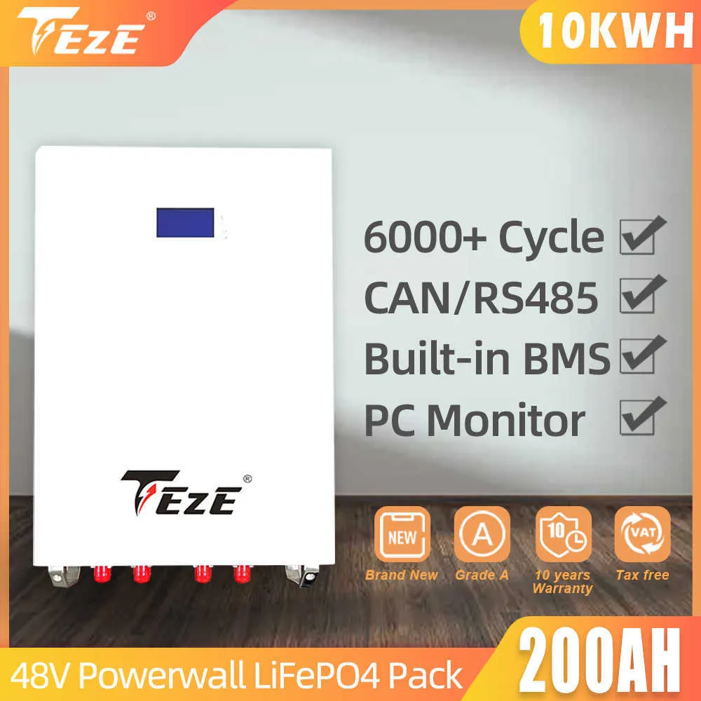 48V 200Ah Lithium Battery Pack, 10KWh Home Energy Storage Grade A ...