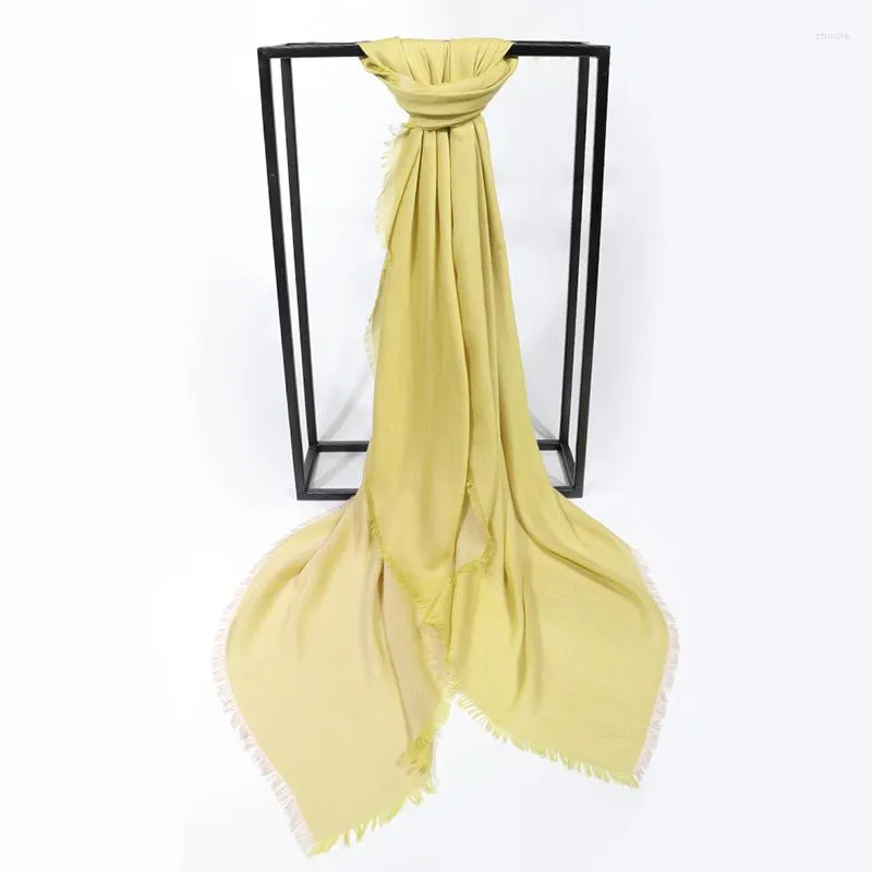 Scarves Women Plain Bubble Voile Chiffon Scarf Hijab Wrap Solid Color Shawls Headband Muslim Femme Foulard Stole Tassel