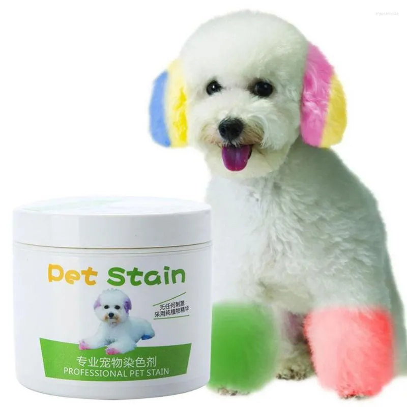 Vêtements de chien 100ml professionnel anti-taches pour animaux de compagnie anti-allergique crème de teinture pour cheveux de chat agent de coloration non toxique - daube directe sans stimulation