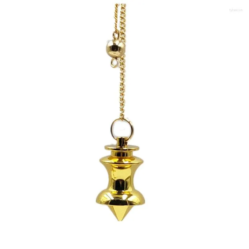 Pendant Necklaces Pendulum Dowsing Healing Pyramid Spiritual Pendule Pendulums For Copper Meatl Charms Chakra Amulet