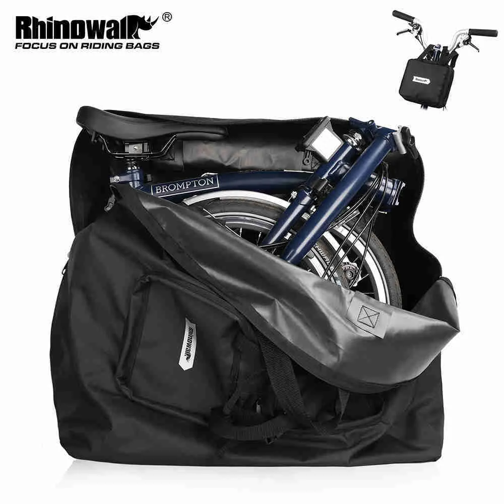 Panniers S Rhinowalk Folding Bär 14-20 tum för Brompton 3Sixty Foldbar cykellagring Portable Fold Bicycle Carrying Bag 0201