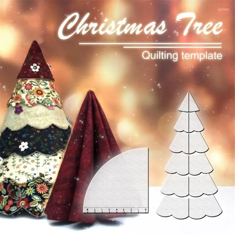 Decorazioni natalizie Set trapuntato albero fatto a mano Modelli di motivi natalizi per stencil riutilizzabili per cucito fai-da-te