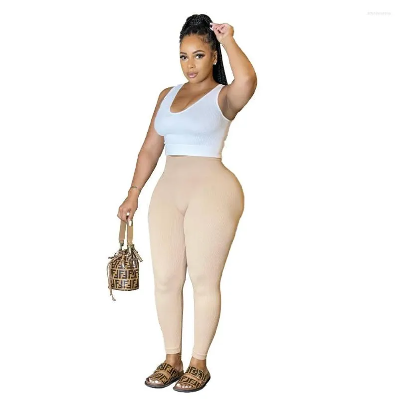 Survêtements grande taille V Yoga 2 pièces 2023 cou Crop haut pour femme été sans manches Jogging Activewear Leggings ensemble