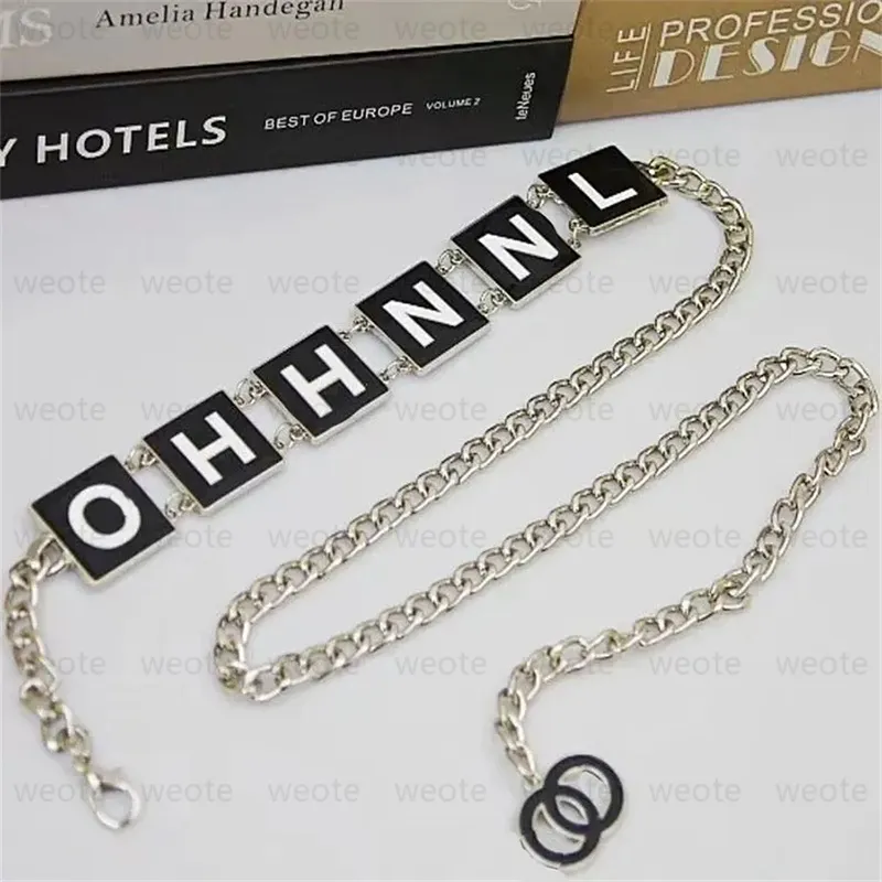 Letter Waist Chain Belts Designer Belt For Women Classic Brand Ceinture Mens Waistband Metal Alloy Dress Accessories Girdle Hot