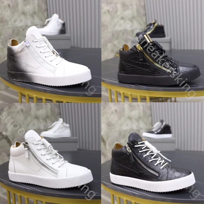2023 Zipper Sneakers Designer Shoes Men Women Casual Shoes Black Velvet Heighten Shoe Luxury High Low top Platform Trainers size 36 46