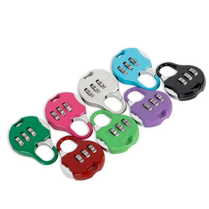 Mini Padlock 3 Dial Digit Password Combination Locks Luggage Metal Code Lock Travel GYM Locker Patry Favor Wholesale DSL-YW3044