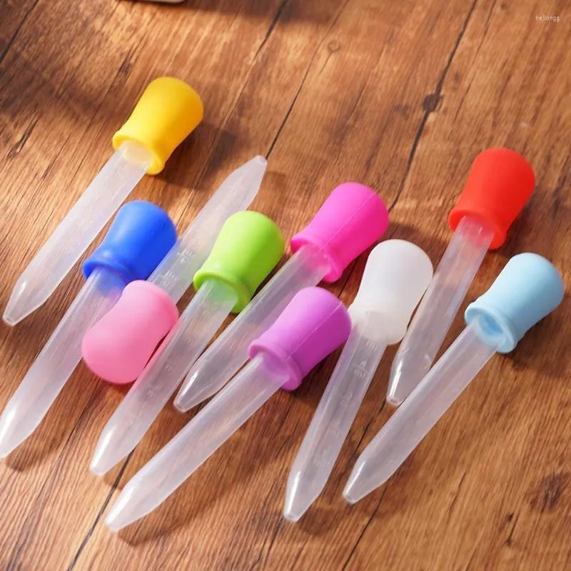 Storage Bottles 10 Pcs Baby Dropper Child Device Silicone Pipette Liquid Food Infant Utensils 5ML