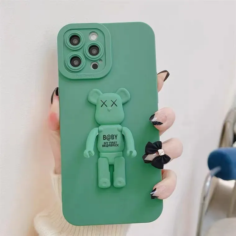 yezhou2 Apple Designer Phone Cases for iPhone13 Phone Case XS/XR Bear Bear Bracket 12 Pupil XSMax