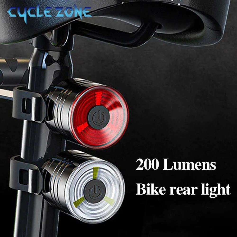 Luci 200 lumen Multi Bike Light MTB Ciclismo Led Faro per bicicletta impermeabile Fanale posteriore Lampada Torcia per casco Reggisella 0202