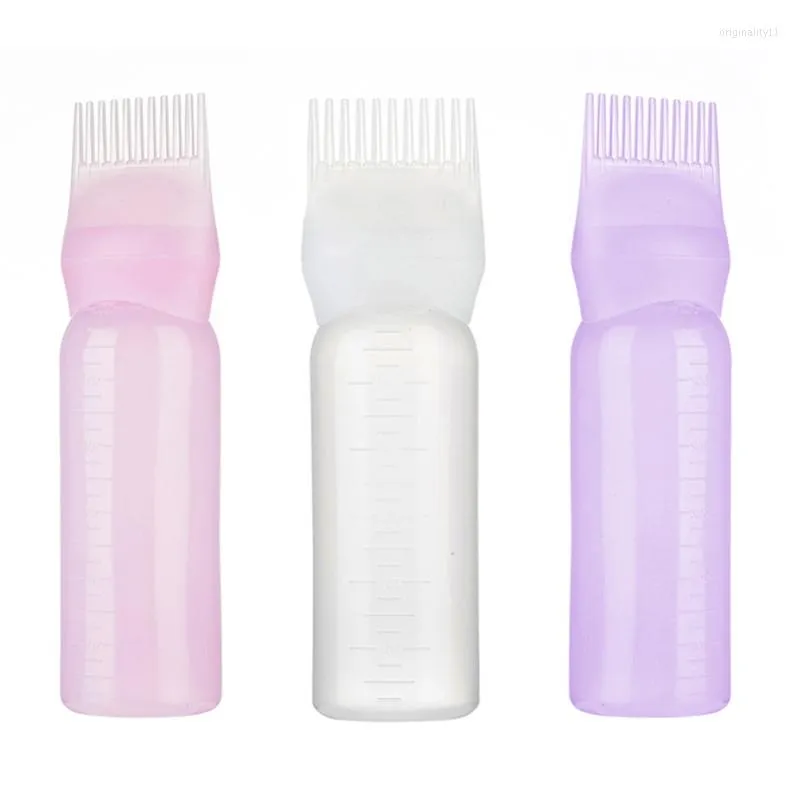 Bouteilles de stockage, peigne à racines, applicateur, brosse de teinture pour cheveux, traitement du cuir chevelu à l'huile, pour la couleur