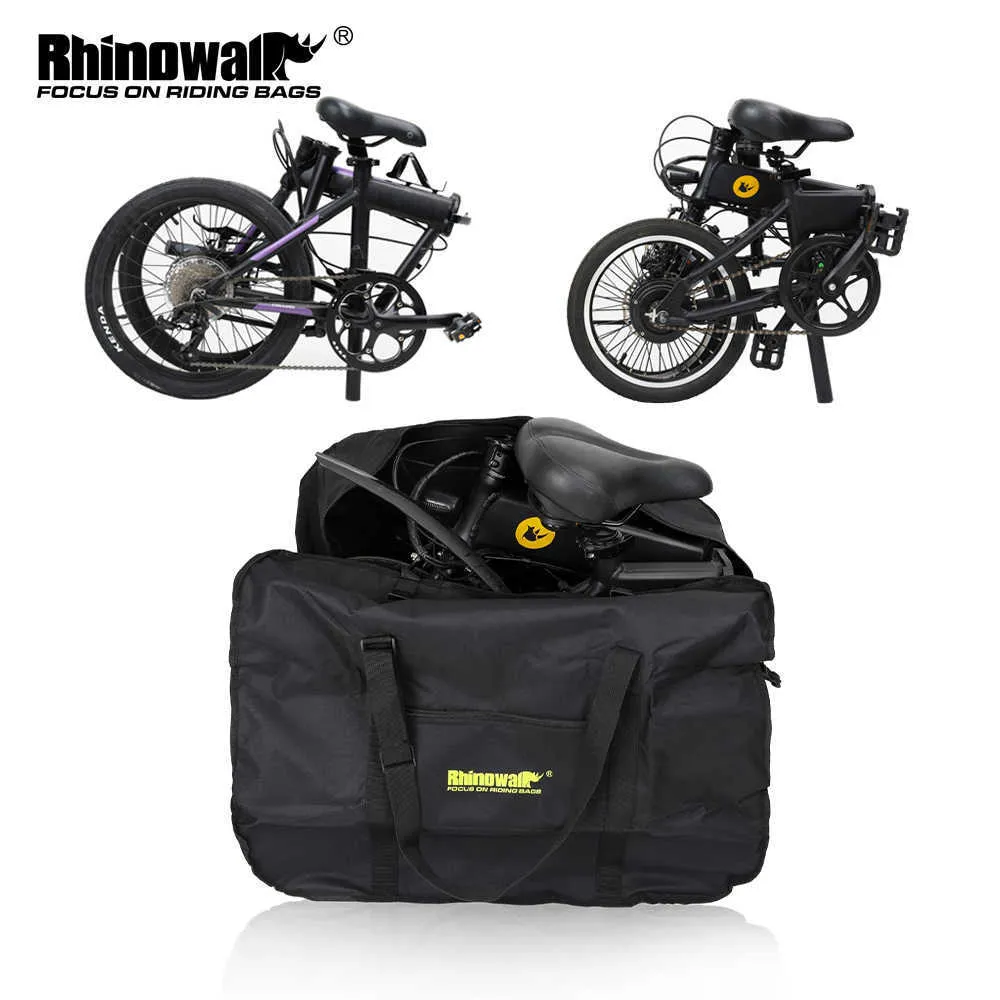 Panniers S Rhinowalk 16 "20"折りたたみ式ポータブル自転車キャリーバッグサイクリングバイク輸送ケース旅行Bycicleアクセサリー0201