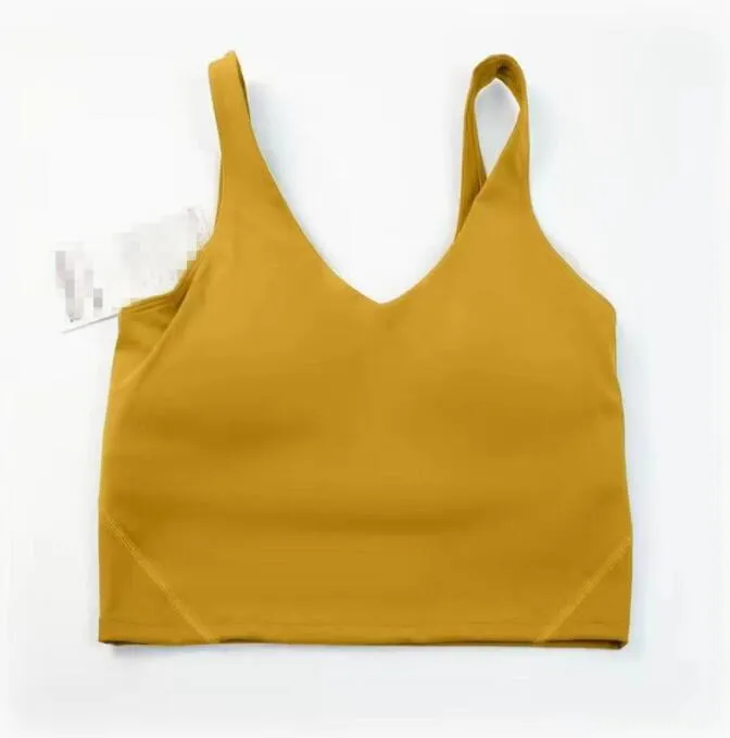 23 Yoga outfit lu-20 u typ tillbaka anpassning tank tops gym kläder kvinnor avslappnad löpning naken tät sport bh fitness vackert underwea268z