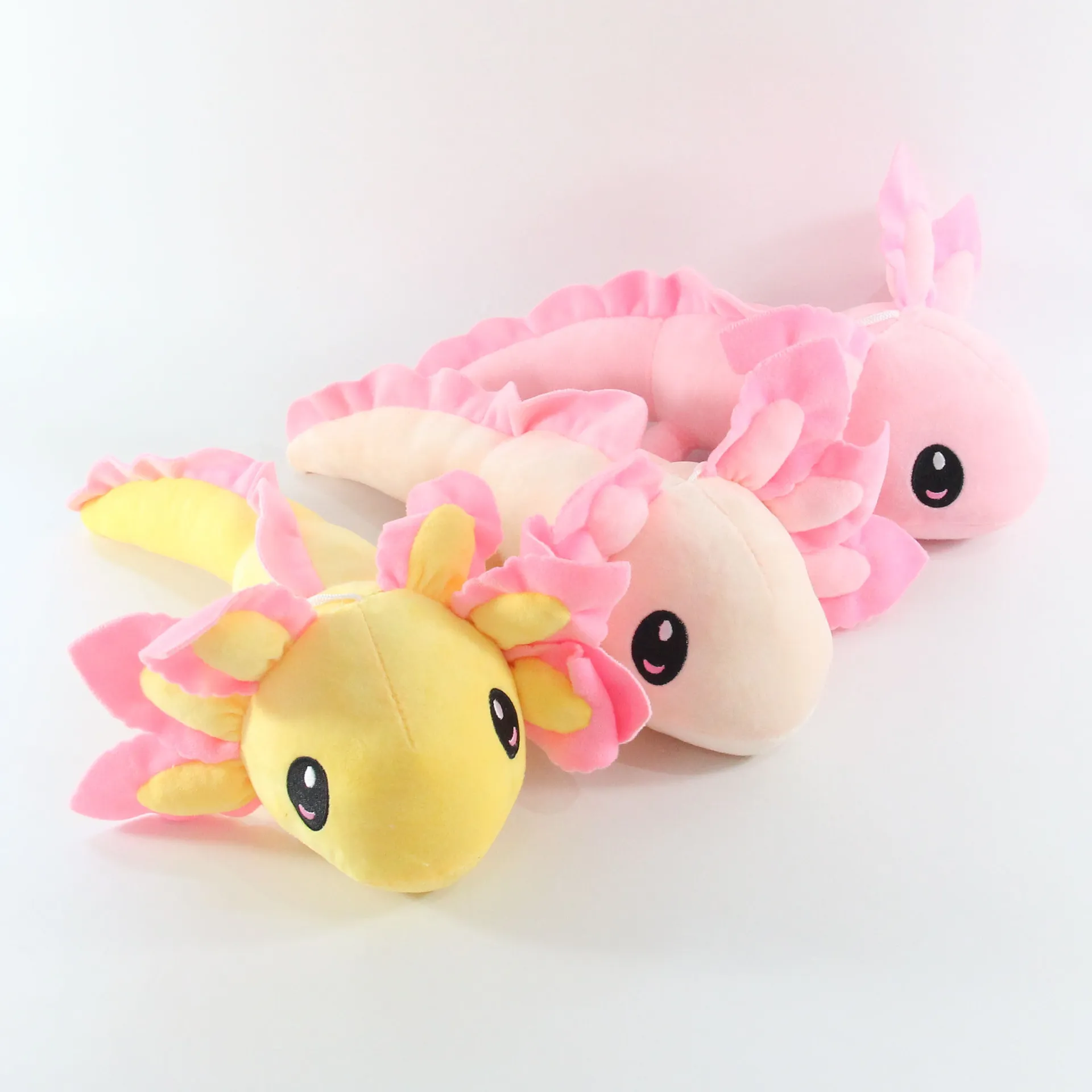 New Cute Cartoon Newt Doll Axolotl Plush Toy Hexagonal Dinosaur Doll Bedroom Ornaments